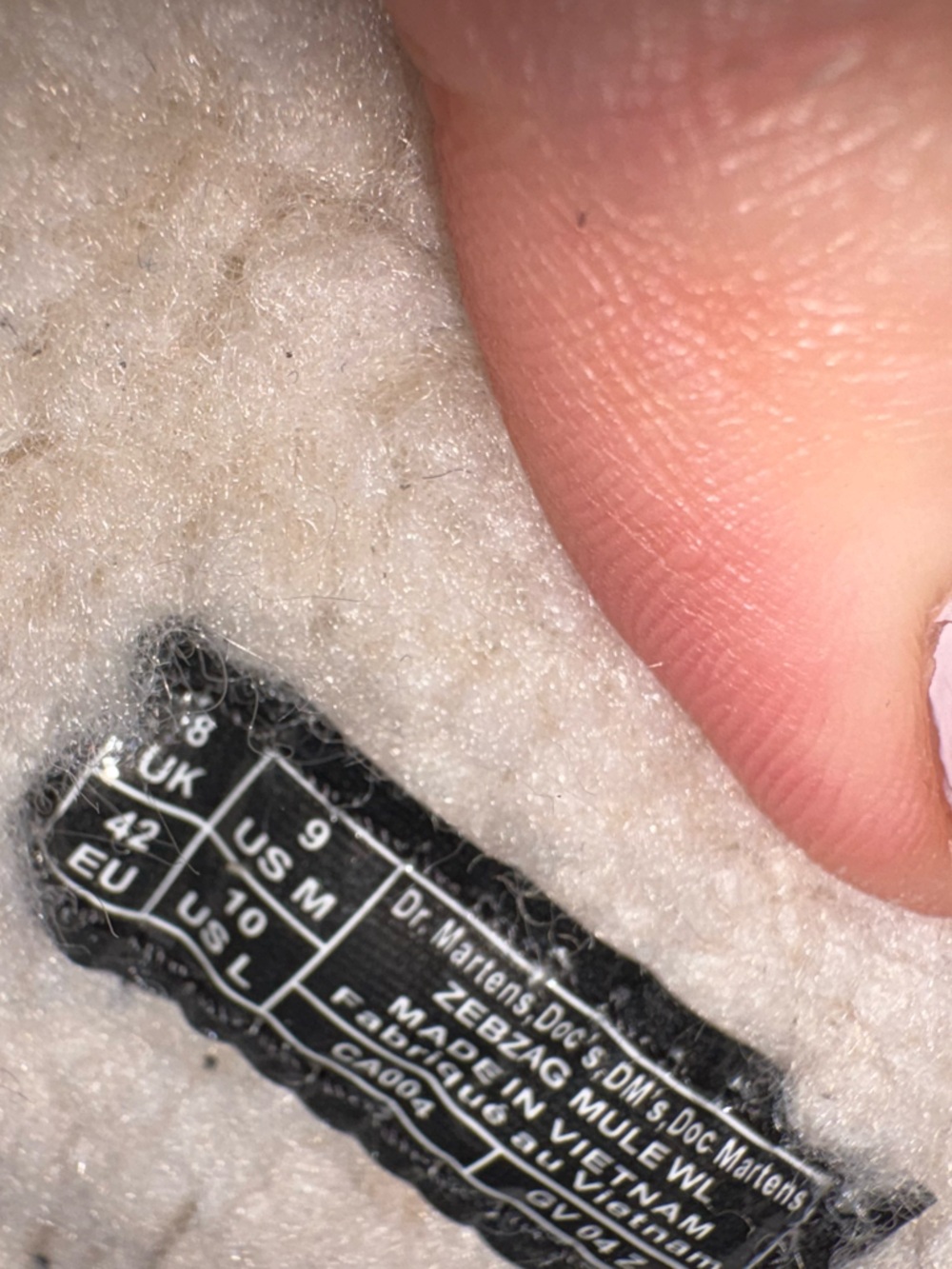 Dr. Martens Zebzag Suede Fleece-Lined Platform Mules. - Picture 6 of 9